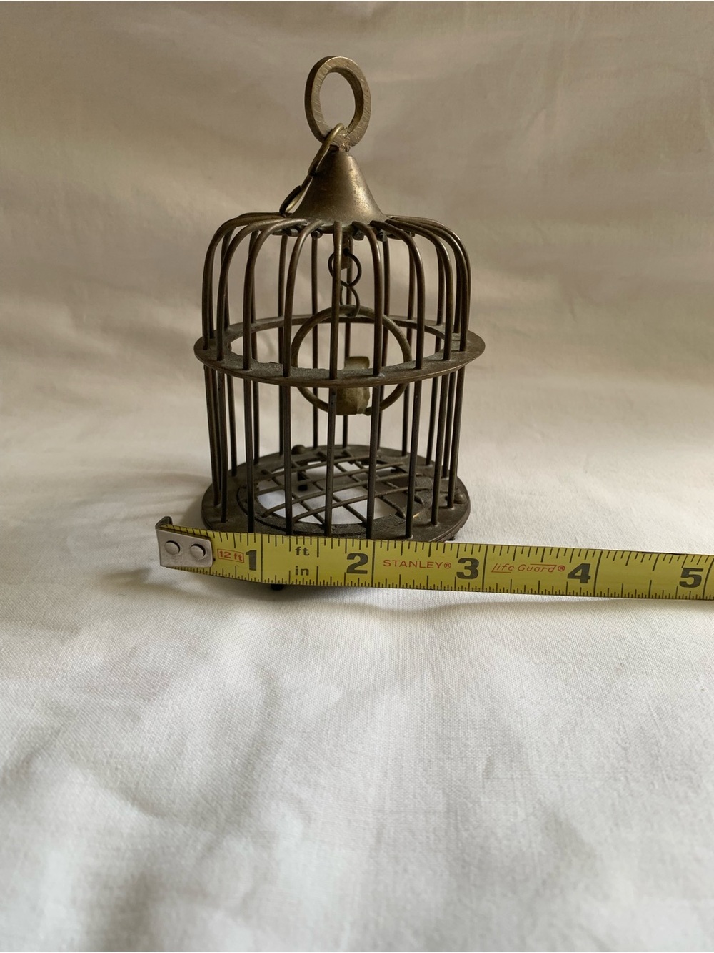 Vintage Miniature Brass Bird Cage - Picture 8 of 8